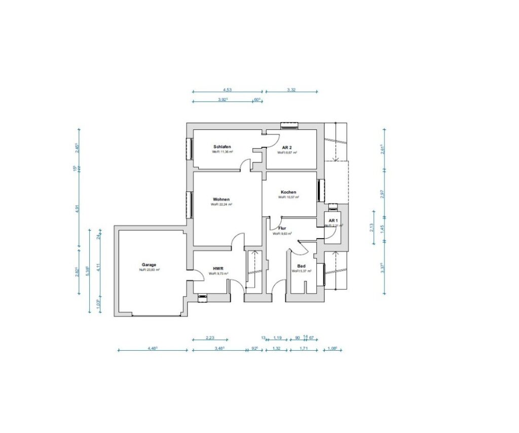 Grundriss vom Kellergeschoss