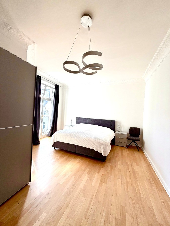 Blick in das Schlafzimmer