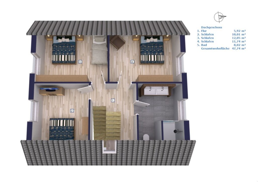 Visualisierung Dachgeschoss