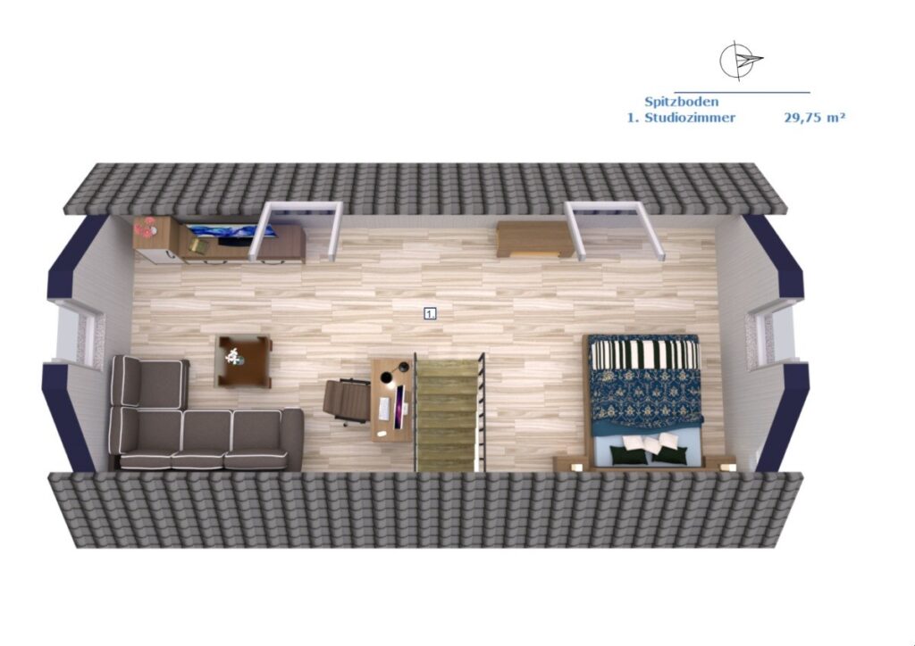 Visualisierung Spitzboden