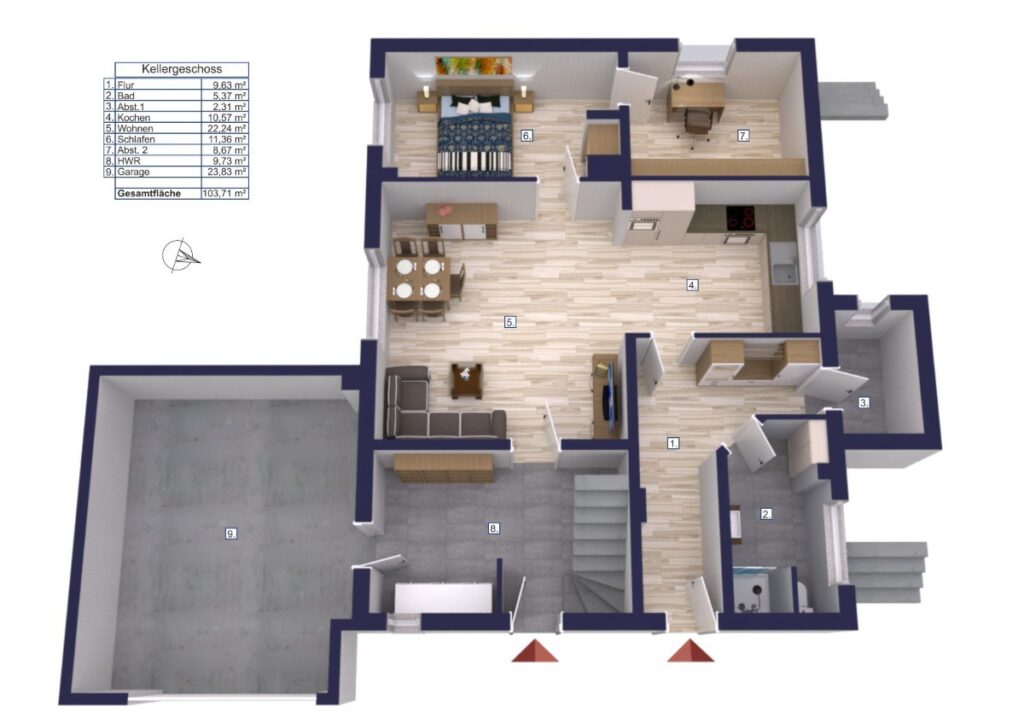 Visualisierung Kellergeschoss