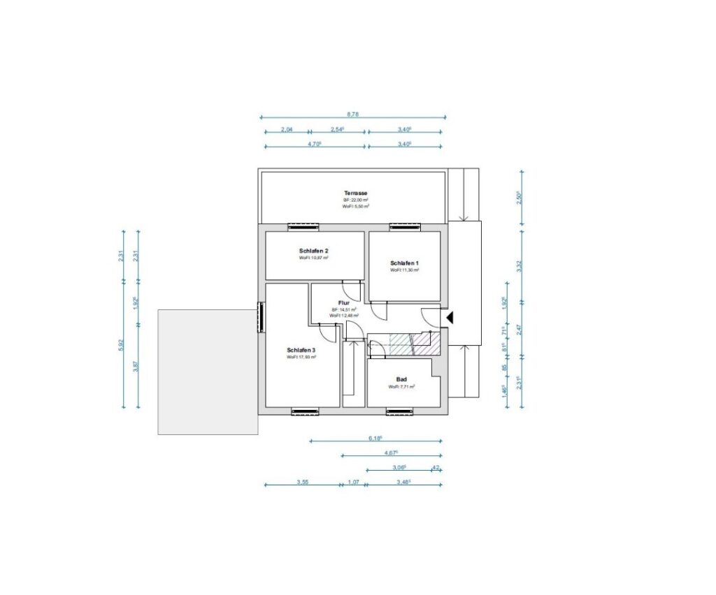Grundriss vom Erdgeschoss