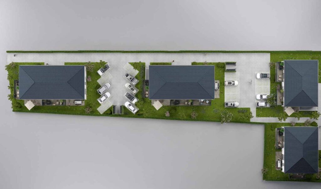 Visualisierung der Gesamtansicht der Residenz aus der Vogelperspektive