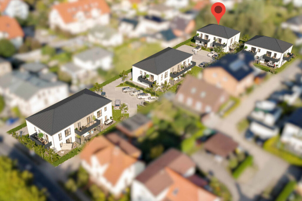 Lage von Haus 3 mit den Wohneinheiten 13 bis 16 innerhalb der Residenz