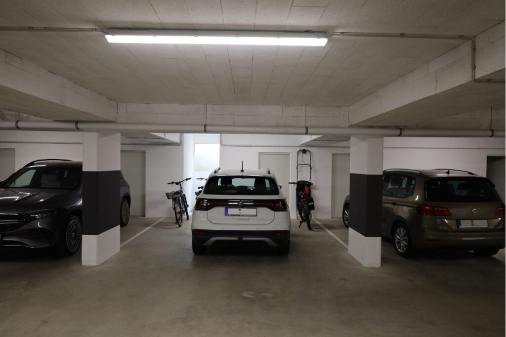 Breitester PKW-Stellplatz der Tiefgarage für maximalen Komfort