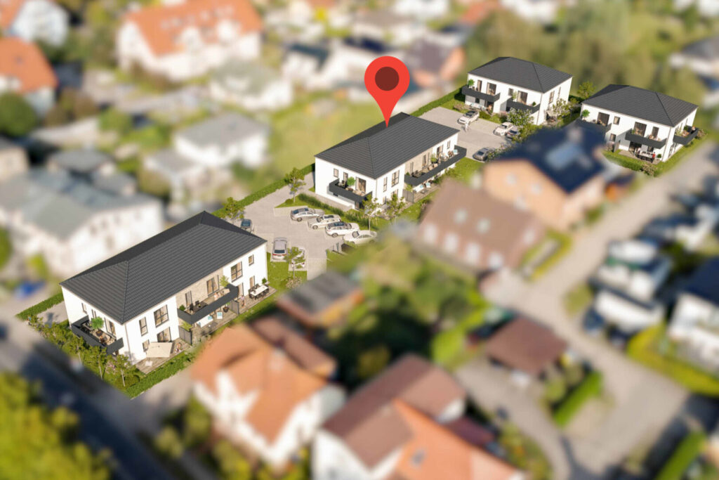 Lage von Haus 2 mit den Wohneinheiten 7 bis 12 innerhalb der Residenz