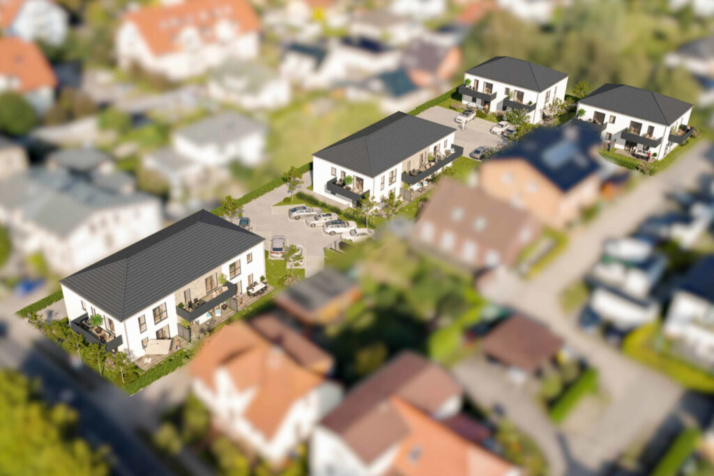 Visualisierung der Residenz aus südwestlicher Vogelperspektive