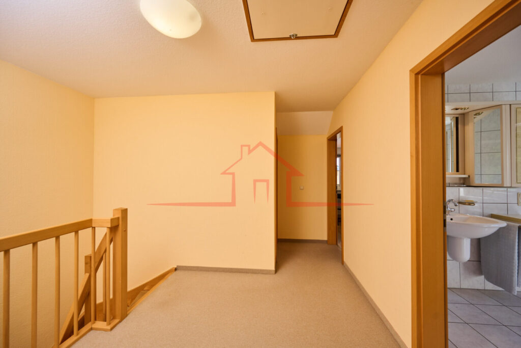 Blick in den Flur des Dachgeschosses