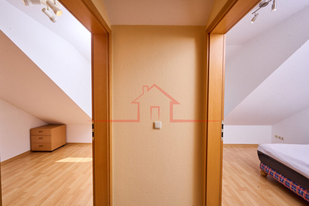 Blick zu den Kinderzimmern im Dachgeschoss